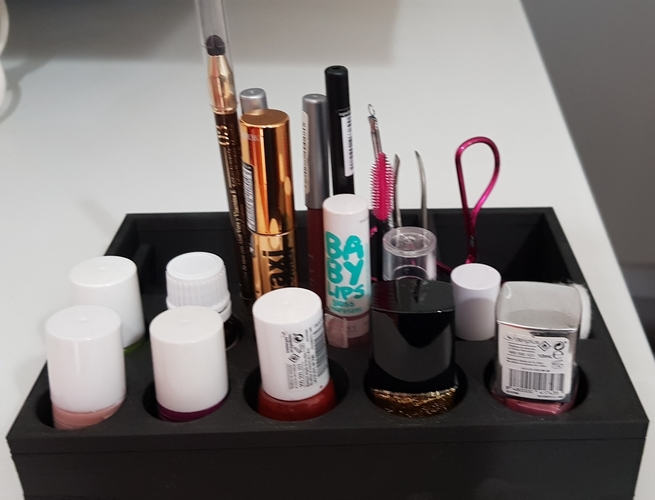 3D printer makeup organizer