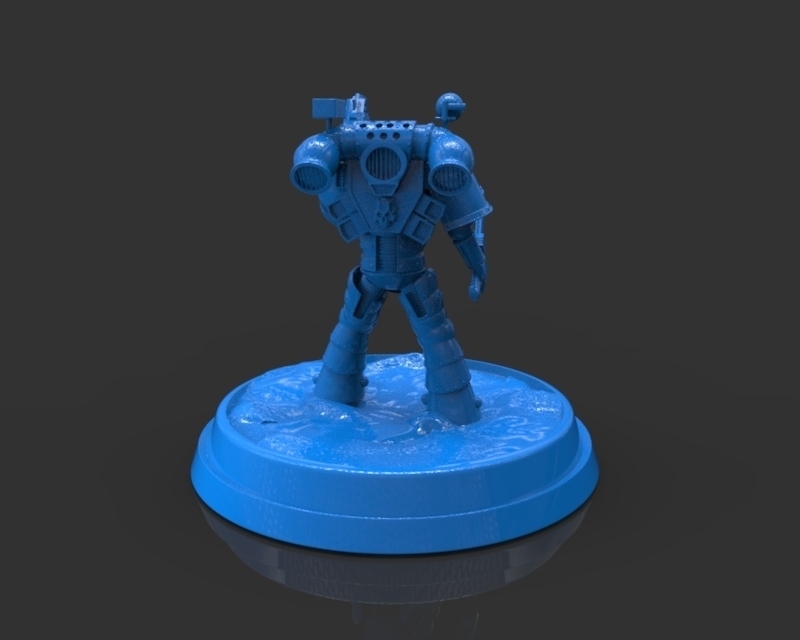 3D printed space marine shoulder pads