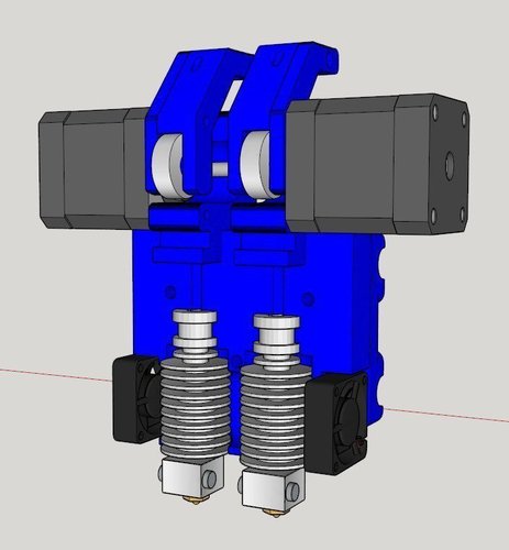 Dual hotend 3d printer