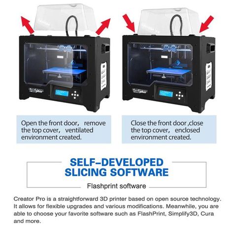 Flashforge creator max dual extruder 3d printer