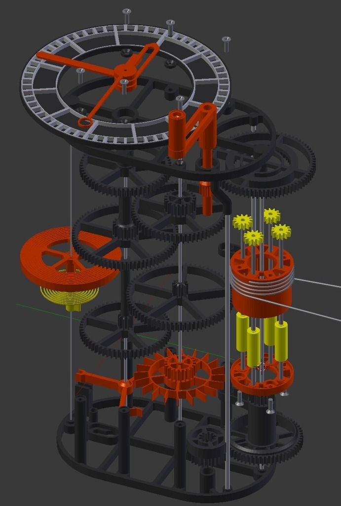 3D print mechanical clock