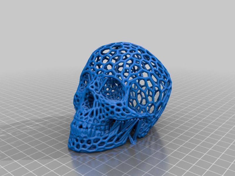 3D printed skull planter