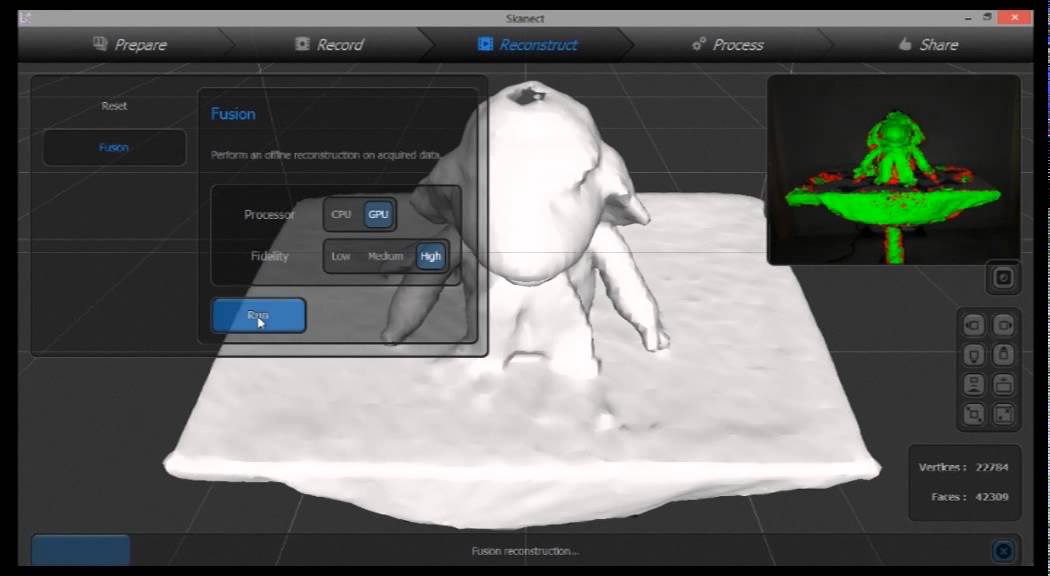 Using xbox 360 kinect as 3d scanner