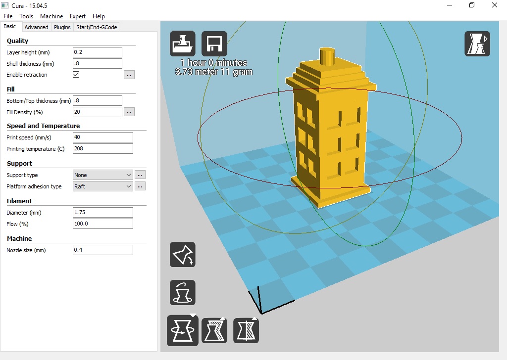 3D print slicer cura