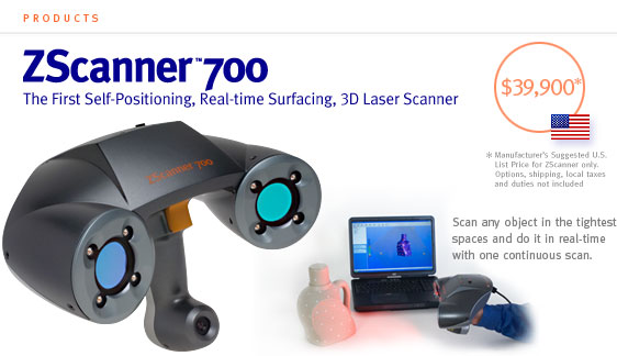 3D laser scanner for small objects